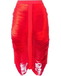 Красная шелковая юбка от Dion Lee
