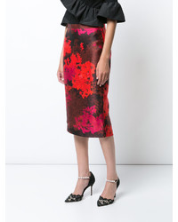 Красная шелковая юбка от Rochas