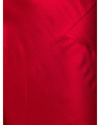 Красная шелковая юбка от Alberta Ferretti