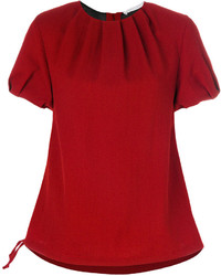 Красная шерстяная блузка от Societe Anonyme