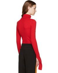 Женская красная шерстяная водолазка от Jacquemus