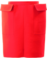 Красная шерстяная мини-юбка от Maison Rabih Kayrouz