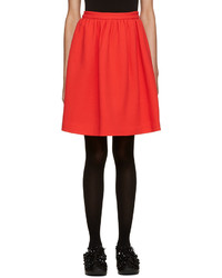 Красная шерстяная мини-юбка от MSGM