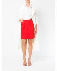 Красная шерстяная мини-юбка от Maison Rabih Kayrouz