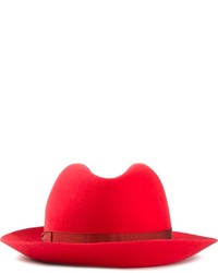 Женская красная шерстяная шляпа от Borsalino