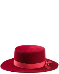 Женская красная шерстяная шляпа от CA4LA