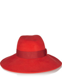 Женская красная шерстяная шляпа от Eugenia Kim