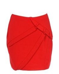 Красная шерстяная юбка