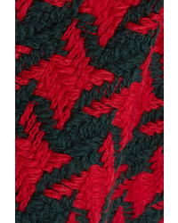 Красная шерстяная юбка с узором "гусиные лапки" от Gucci