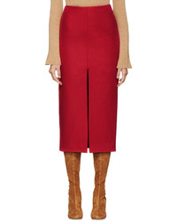 Красная шерстяная юбка от Carven