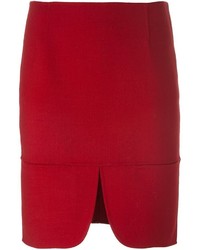 Красная шерстяная юбка от DKNY