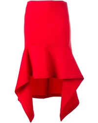 Красная шерстяная юбка от Marni