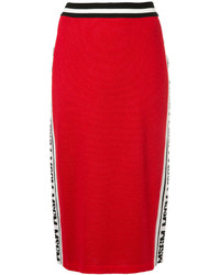 Красная шерстяная юбка от MSGM