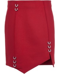 Красная шерстяная юбка от Thierry Mugler