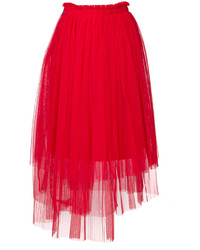 Красная юбка из фатина от MSGM