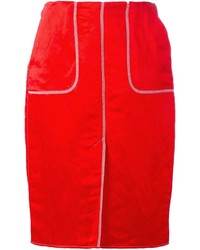 Красная юбка-карандаш от Lanvin