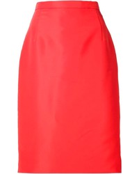 Красная юбка-карандаш от Oscar de la Renta