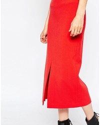 Красная юбка-карандаш от Selected
