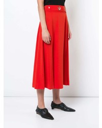 Красная юбка-миди со складками от Derek Lam 10 Crosby