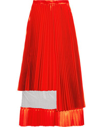 Красная юбка-миди со складками от Toga