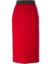 Красная юбка-миди от Dolce & Gabbana