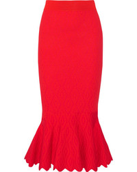 Красная юбка-миди от JONATHAN SIMKHAI