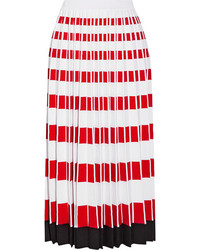 Красная юбка со складками от Fendi