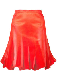Красная юбка со складками от Moschino