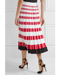 Красная юбка со складками от Fendi