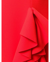 Красная юбка со складками от MSGM