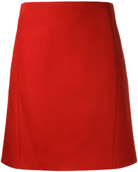 Красная юбка-трапеция от Jil Sander Navy