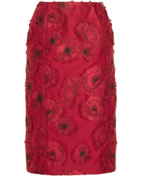 Красная юбка от Oscar de la Renta