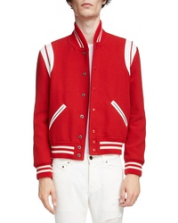 Красно-белая университетская куртка