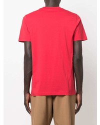 Мужская красно-белая футболка с круглым вырезом с принтом от Marni