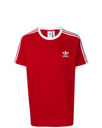 Мужская красно-белая футболка с круглым вырезом с принтом от adidas