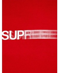 Мужская красно-белая футболка с круглым вырезом с принтом от Supreme