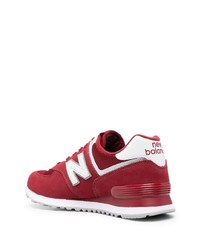 Мужские красно-белые кроссовки от New Balance