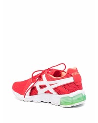 Мужские красно-белые кроссовки от Asics