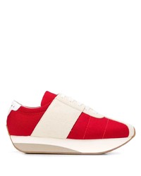 Мужские красно-белые кроссовки от Marni