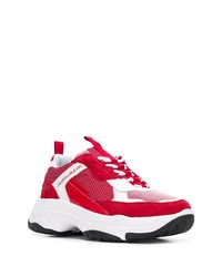 Мужские красно-белые кроссовки от Calvin Klein Jeans