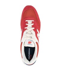 Мужские красно-белые кроссовки от New Balance