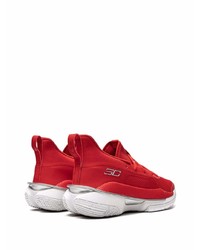 Мужские красно-белые кроссовки от Under Armour