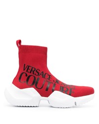Мужские красно-белые кроссовки от VERSACE JEANS COUTURE