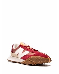 Мужские красно-белые кроссовки от New Balance