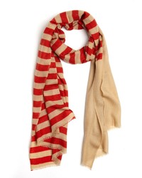 Красно-белый палантин