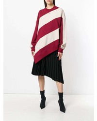 Красно-белый свободный свитер от MARQUES ALMEIDA