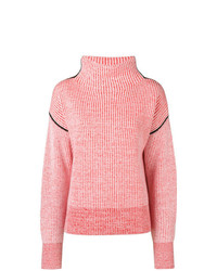 Красно-белый свободный свитер от Sportmax