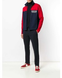 Мужской красно-темно-синий бомбер от Golden Goose Deluxe Brand