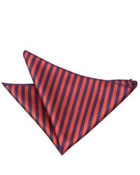 Красно-темно-синий нагрудный платок в вертикальную полоску