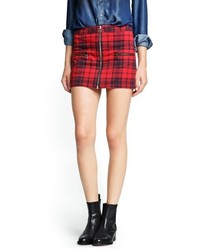 Красно-темно-синяя мини-юбка